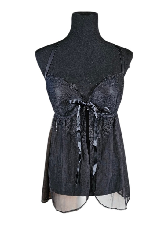 Victoria's Secret Other - Victoria's Secret 36DD Black Lace Babydoll Chemise Teddy Lingerie